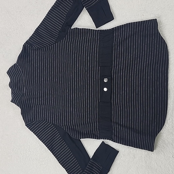 Cabi Sporty Striped Sprint Jacket With Pockets Style# 3378 - Picture 7 of 9